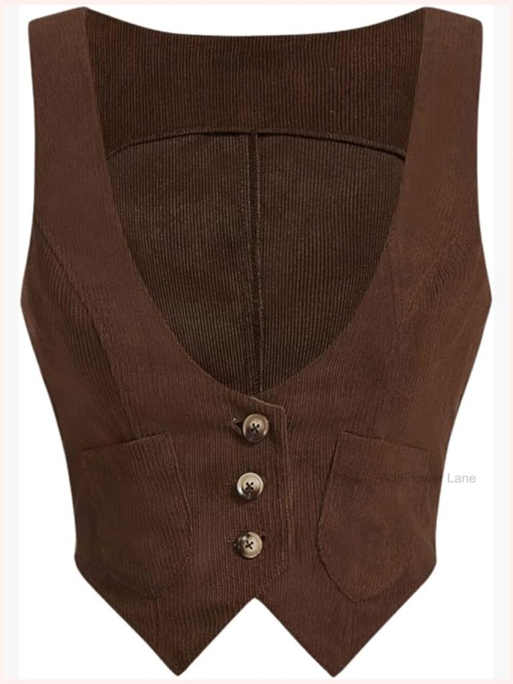 Crop Tank Top Vintage Cowboy Chic Sleeveless Button Down US L